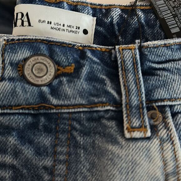 ZARA | Light blue | ZW MID-RISE CROPPED STRAIGHT LEG JEANS - Picture 12 of 12